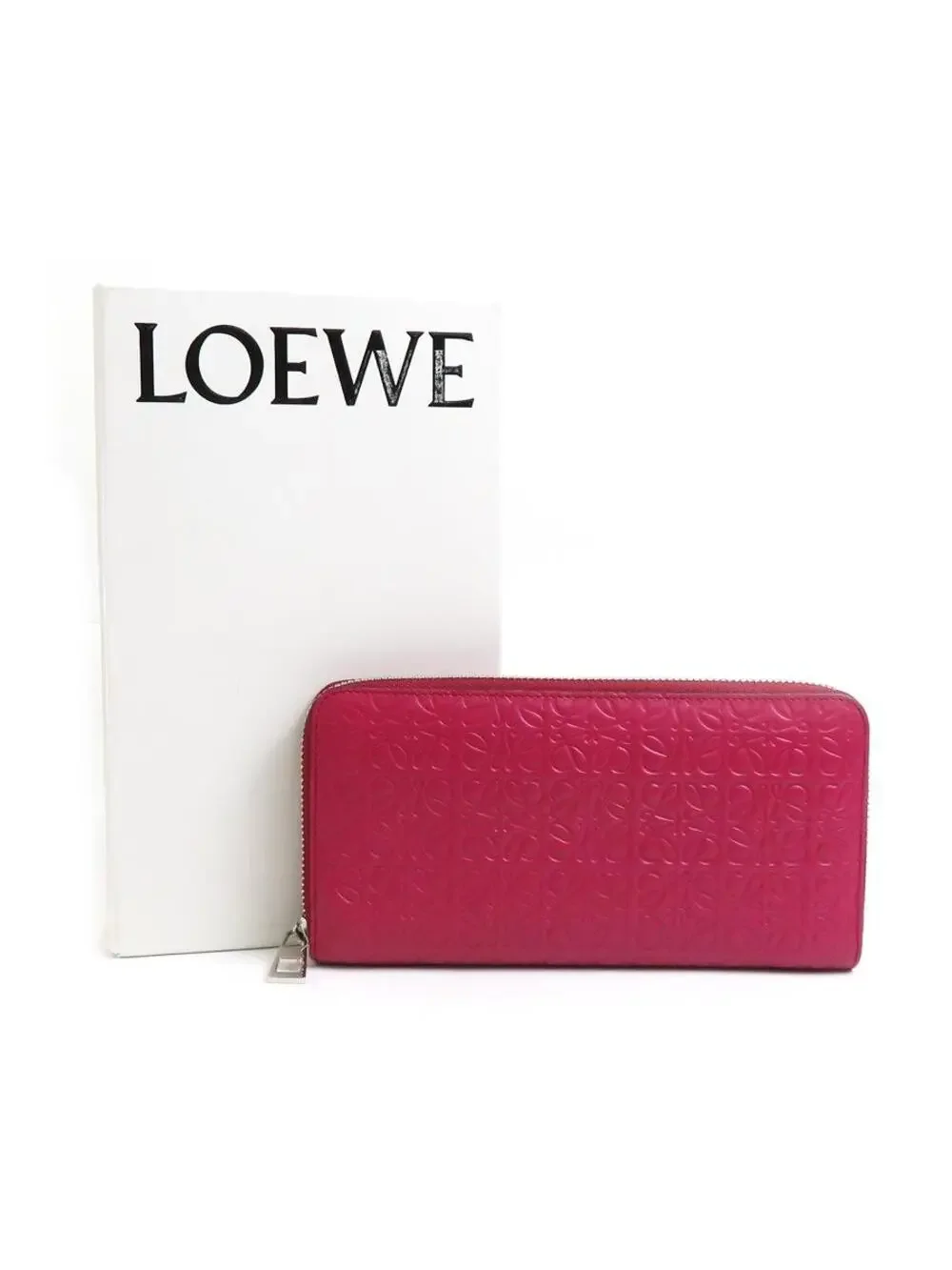 Auth Loewe Anagram Zip Around Long #280415L27B